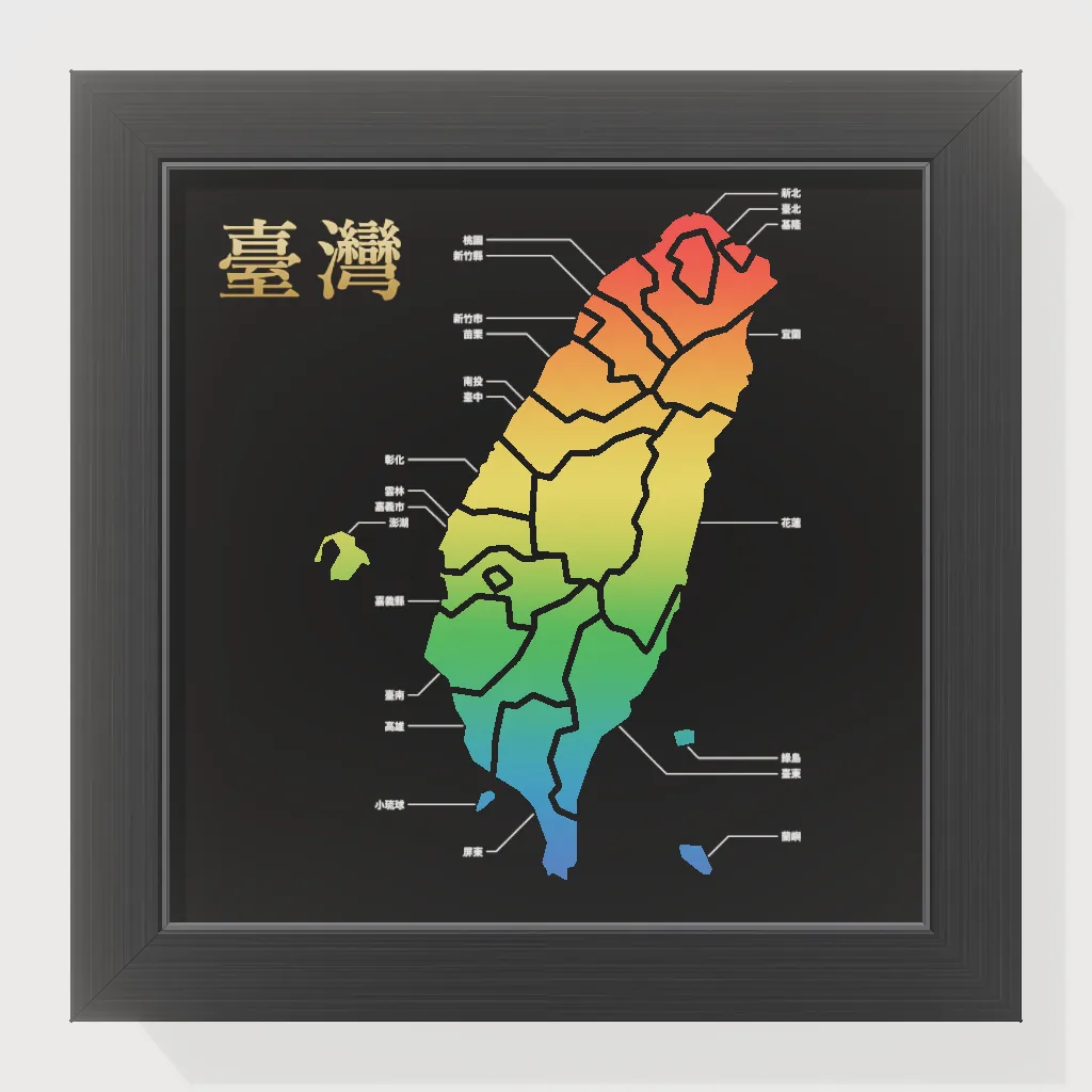 臺灣刮刮樂地圖燈箱